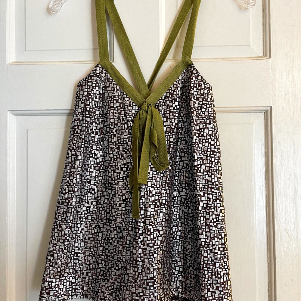 New With Tags Dallin Chase Metallic Two Tone Top
